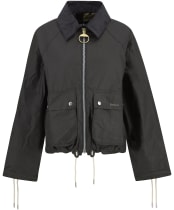 Women's Barbour Marron Waxed Jacket - Grey / Dress