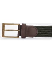 Men's Barbour Nevis Webbing Belt - Dark Olive