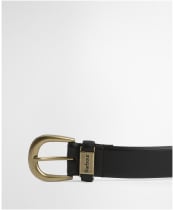 Men's Barbour Clyde Leather Belt - SAFFIANO BLACK