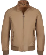 Men's Barbour International Steve McQueen Rectifier Harrington Casual Jacket - Military Brown