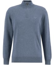 Men’s Barbour Cotton Half Zip Sweater - Dusk Blue