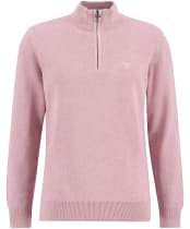 Men’s Barbour Cotton Half Zip Sweater - Pink
