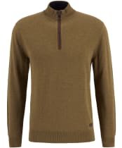 Men's Barbour Bayfield Knitted Half Zip Jumper - Russet