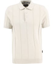 Men's Barbour Wellburn Knitted Polo Shirt - Oatmeal