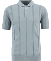 Men's Barbour Wellburn Knitted Polo Shirt - Slate