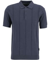 Men's Barbour Wellburn Knitted Polo Shirt - Navy