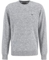 Men's Barbour Flaxby Linen Blend Crew Neck - Navy