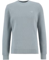 Men's Barbour Essential Honeycomb Crew Neck Sweater - Slate