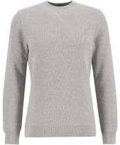 Men's Barbour Essential Honeycomb Crew Neck Sweater - Grey Marl