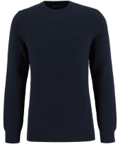 Men's Barbour Essential Honeycomb Crew Neck Sweater - Navy