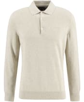 Men's Barbour Pima Cotton Knitted Polo Shirt - Neutral