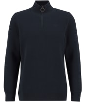 Men's Barbour Essential Honeycomb Half Zip Sweater - Navy
