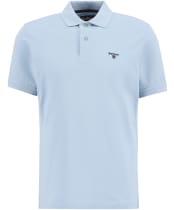 Men's Barbour Lightweight Short Sleeve Sports Cotton Polo Shirt - Surf Blue