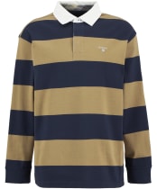 Men's Barbour Broome Rugby Shirt - NAVY/TRENCH