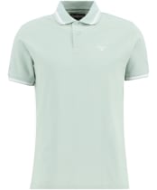 Men's Barbour Ferrybridge Lightweight Tailored Fit Polo Shirt - Mint Blue
