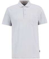 Men's Barbour Steventon Linen Blend Tailored Fit Polo Shirt - Blue Haze