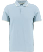 Men's Barbour Ferriby Tailored Textured Polo Shirt - Surf Blue