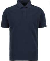 Men's Barbour Washed Tartan Tailored Fit Pique Polo Shirt - Washed Navy