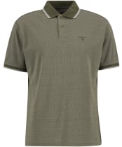 Men's Barbour Weston Textured Polo Shirt - Mid Olive