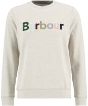 Men's Barbour Pique Applique Crew Sweatshirt - Ecru Marl