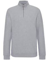 Men's Barbour Pique Interlock Half Zip Sweatshirt - Grey Marl