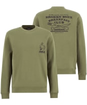 Men's Barbour International Staithes Graphic Sweatshirt - Olvine
