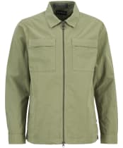 Men's Barbour Glendale Zip Through Cotton Overshirt - Laurel Green