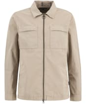 Men's Barbour Glendale Zip Through Cotton Overshirt - Concrete