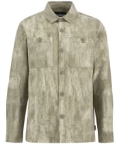 Men's Barbour Ross Printed Overshirt - Grey Olive