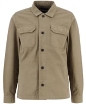 Men's Barbour Draftmen Cotton Slub Overshirt - Grey Olive