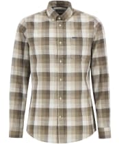 Men's Barbour Hillroad Long Sleeve Tailored Fit Cotton Shirt - Stone
