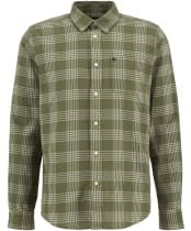 Men's Barbour International Heanes Waffle Check Shirt - Burnt Olive