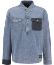Men's Barbour International Chopper Denim Shirt - Washed Indigo
