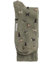 Men's Barbour Mavin Socks - Mid Olive / Dog