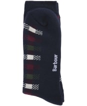 Men's Barbour Barney Boot Sock - Navy / Red Green Mix