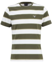 Men's Barbour Meldon Stripe T-Shirt - Olive