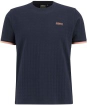 Men's Barbour International Langston Jacquard T-Shirt - Navy