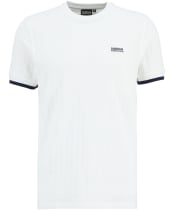 Men's Barbour International Langston Jacquard T-Shirt - White