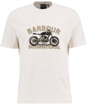 Men's Barbour International Shifter Graphic Print T-Shirt - Whisper White
