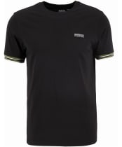 Men's Barbour International Burnwood Tipped Cuff T-Shirt - Black