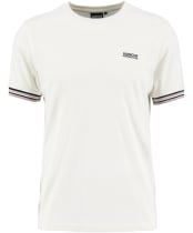 Men's Barbour International Burnwood Tipped Cuff T-Shirt - Whisper White