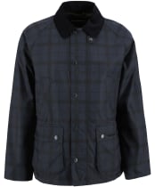 Men's Barbour Tartan Ambleside Waxed Jacket - Navy Tartan