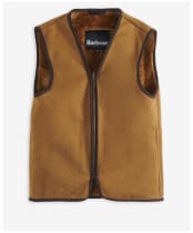 Barbour Children's Beaufort Waistcoat / Zip-in Liner, 10-15yrs - Brown