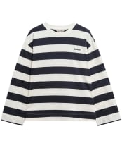 Women's Barbour Cartmel Striped Top - Cloud / Dark Navy Stripe