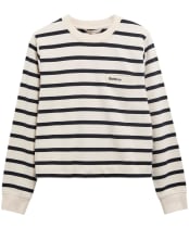 Women's Barbour Aylesby Striped Sweatshirt - Cloud / Dark Navy Stripe