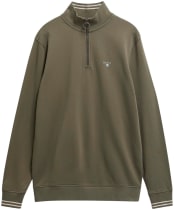 Men's Barbour Rosford Half Zip Sweatshirt - Dusty Olive