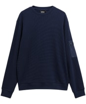 Men's Barbour International Bewley Crew Neck Sweatshirt - Oxford Navy