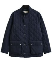  Men's GANT Classic Quilted Mid Jacket - Evening Blue