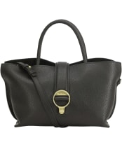 Women's Barbour Alder Mini Leather Tote Bag - Black