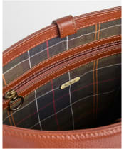 Women's Barbour Cedar Large Leather Bucket Bag - Brown